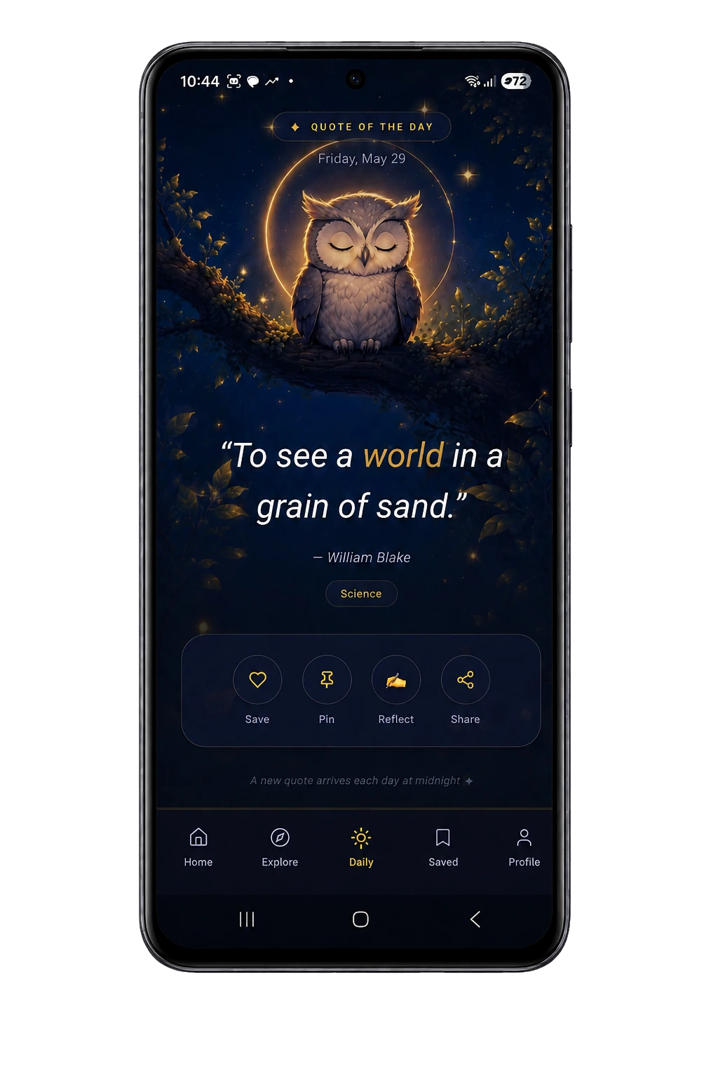 Wisdom Daily Quote screen